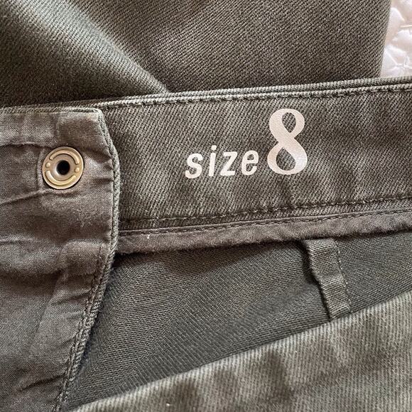 J.Crew Dannie Jeans Back Zipper Cropped Stretch Trip Dark Loden Olive Green 8 - Picture 11 of 14